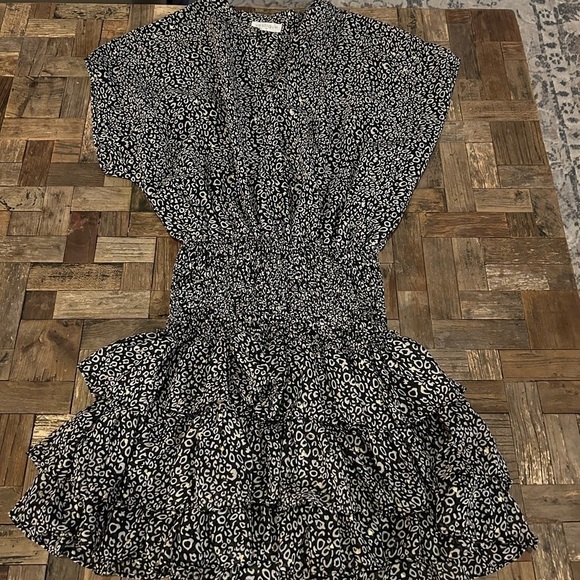 Vestique Gray Black Tiered Ruffle Dress - Picture 2 of 10